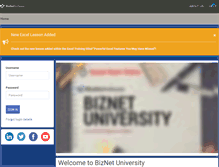 Tablet Screenshot of biznetuniversity.com